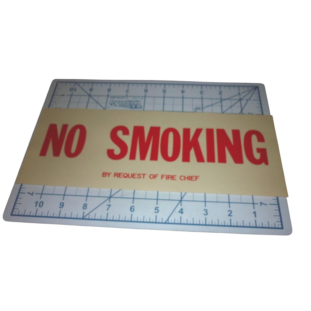 Fire Chief No Smoking Sign Paper Ephemera 9x3.25in